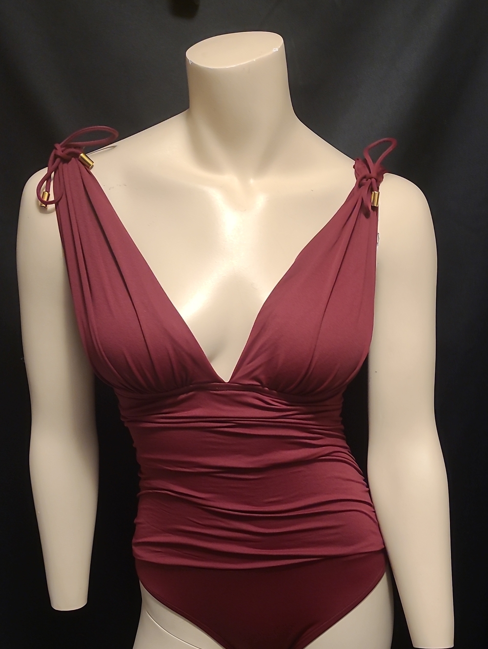 La Blanca Deep Berry One-Piece Swimsuit Size 8 - Picture 2 of 13